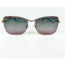 Old Space Vintage Vintage Güneş Gözlüğü – 80'ler Retro – Gold Metal Çerçeve, Yeşil-Pembe Degrade Polarize Cam