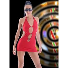 Bigelal TP1961381 Metal Süslemeli Mini Elbise