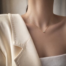 Midnight Shine 18 Ayar Altın Kaplama Minimal Kolye | Kararmaz & Suya Dayanıklı | Hediye Kutulu