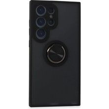 Bigelal Galaxy S24 Ultra Kılıf Montreal Yüzüklü Kapak - Siyah