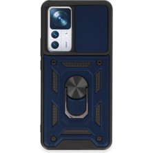 Bigelal Mi 12T Pro Kılıf Pars Lens Yüzüklü - Lacivert