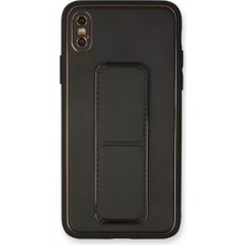 Senka Newface Iphone Xs Max Kılıf Coco Deri Standlı Kapak - Siyah