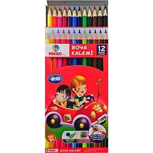 Mikrogold Gold Mikro Gold 12 Renk Uzun Boy Kuru Boya 12'li Paket Çocuklar İçin Eğlenceli Boya Kalemleri