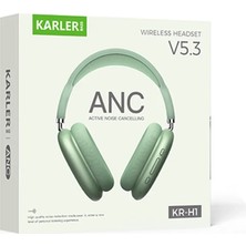 Senka Karler Bass Krh2 Aktif Gürültü Engelleyici Özellikli Bt 5.3 Kafaüstü Kablosuz Kulaklık - Yeşil