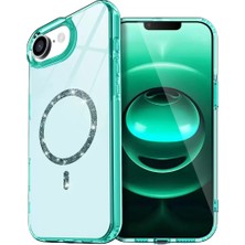Senka Newface Iphone 16E Live Diamond Magsafe Kapak - Yeşil