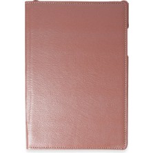 Senka Newface Samsung Galaxy X200 Tab A8 10.5 Kılıf 360 Tablet Deri Kılıf - Rose Gold