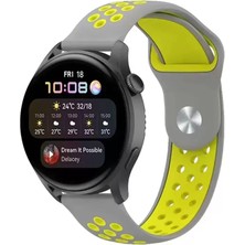 Senka Newface Watch 20MM Spor Delikli Kordon - Gri-Yeşil