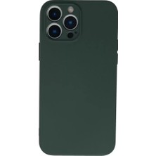 Senka Newface Iphone 13 Pro Kılıf Nano Içi Kadife Silikon - Koyu Yeşil