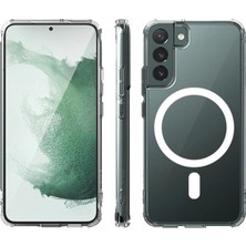 SHC4200 Galaxy S22 Kılıf Magneticsafe Şeffaf Silikon - Şeffaf