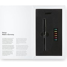 SHC4200 Lamy Safari Dolma Kalem Metal Klips Uç All Black Renkli Halkalı Özel Set