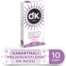 Okey Zero Extreme 10 Adet Kabartmalı Prezervatif Ekstra İnce Yapı ile Hazzı Artırma