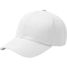Maviş Tuhafiye Logosuz Beyaz Modern Spor Şapka Erkek/Kadın