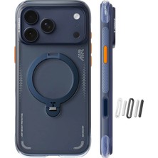 Torras Apple iPhone 17 Pro Max O Stand Spin Air Serisi Magsafe Kılıf - Lacivert