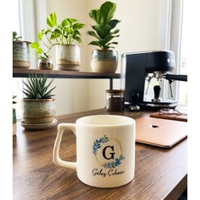 Tanem Kişiye Özel Baş Harfli Isimli Beyaz Kupa Bardak