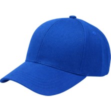 Maviş Tuhafiye Logosuz Saks Mavi Modern Spor Şapka Erkek/Kadın