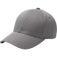 Maviş Tuhafiye Logosuz Gri Modern Spor Şapka Erkek/Kadın