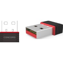 Concord 300 Mbps Wifi Adaptör USB Bağlantılı Antensiz Küçük ve Şık Tasarım ile Hızlı İletim