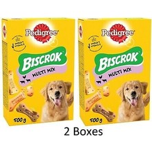 Pedigree Biscrok Multi Mix Köpek Ödül Bisküvisi 500 gr x 2 Sağlıklı İçerik ile Lezzetli Ödül Maması