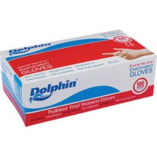 Dolphin Beyaz Vinil Eldiveni Pudrasız L 100 Adet