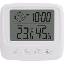 Weather Forecast Çocuklar İçin İç Mekan Termometre Ve Saatli Nem Ölçer Thr339