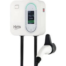 Hims HCDKB-22 22kW Destekli 5m Kablolu Smart Beyaz Elektrikli Araç Şarj İstasyonu
