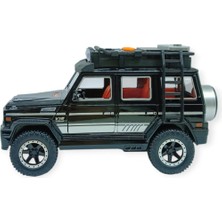 Luord - Store Sesli Işıklı Metal Off- Road Araba 16 cm - D700-04 - Siyah (Lisinya)