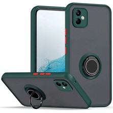 Feifei Galaxy A06 Kılıf Montreal Yüzüklü Kapak - Yeşil