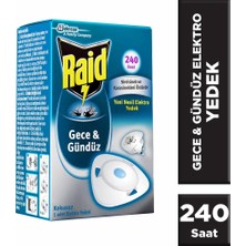 Raid Gece&Gündüz Yedek Sinek Kovucu 240 Saat Kokusuz Güçlü Etki ile Zararlıları Kontrol Altında Tutun