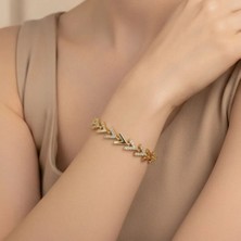 Xuping Jewelry Stil Incisi/xupıng Jewelry Balık Sırtı Zirkon Taşlı Bileklik