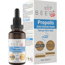 Beeo Up %15 Propolis İçeren Suda Çözünür Damla 20 ml Katkısız Takviye Edici Gıda
