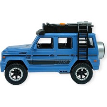 Luord - Store Sesli Işıklı Metal Off- Road Araba 17 cm - D700-04 - Mavi (Lisinya)