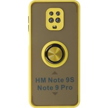 Feifei Note 9 Pro Kılıf Montreal Yüzüklü Kapak - Sarı