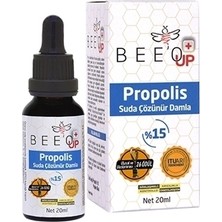 BEE'O Up %15 Propolis Suda Çözünür 20 ml Damla Enerji Artırıcı Güçlü Formül ile