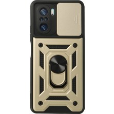 Feifei Po F3 Kılıf Pars Lens Yüzüklü - Gold