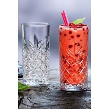 Paşabahçe Timeless 12'li Desenli Cam Su Meşrubat Bardağı 450 ml Şeffaf 52800 Özel Seri 52800