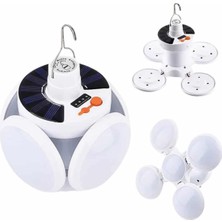 Luord - Store 5 Kanatlı Bahçe Aydınlatma LED Askılı Solar Güneş Enerji USB Sarjlı - Lisinya