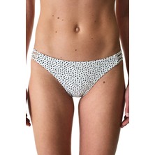 Penti Point Şık Puantiye Desenli Dokulu Orta Bel Bikini Altı