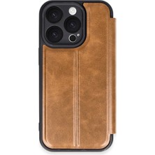 TeknoKapsül Iphone 16 Pro Kılıf Flip Cover - Taba