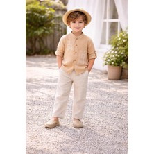 2-5 Yaş Palm Nakka Erkek Çocuk Takım-Camel Mevsimlik