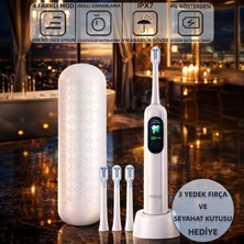 Mioji Oral B8 Care Şarj Edilebilir Diş Fırçası Beyaz + (3 Yedek Başlık ve Taşıma Çantası Hediye)