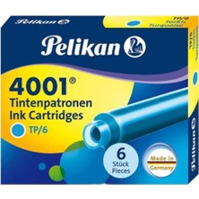 Pelikan Dolma Kalem Tüpü 6'lı Turkuaz 4001-301705 Renkli Dolma Kalem Seti