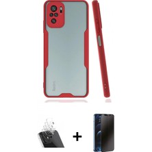 İlk El Grup Ieg™ Redmi Note 10 Kılıf Atlas Asil Serisi - Siyah 3D Antistatik Hayalet Cam Ekran Koruyucu + Şeffaf Kamera Lens Koruma Cam