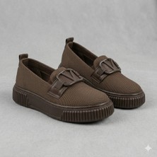 Kindep (Oc) Shoes Toka Detaylı Kadın Günlük Ayakkabı Kahve