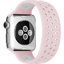 TeknoKapsül Watch 42MM Ayarlı Delikli Kordon - Pembe-Beyaz