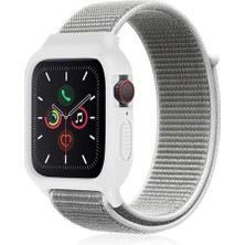 Ethab Ticaret Watch 38MM Hasırlı Cırtcırtlı Kasalı Kordon - Beyaz