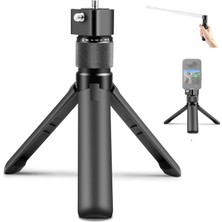 CoverZone 360° Dönebilen Bullet Time Kamera Tutucu, Mini Masa Tripodu, Çift 1/4 Vida Alüminyum Gövde Taşınabilir Stabil Stand INSTA360 X3, X2, X4, X5, One Rs, Go 3, One x