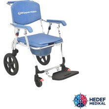 Wipperman W505 Lazımlıklı Tekerlekli Hasta Tuvalet ve Banyo Sandalyesi