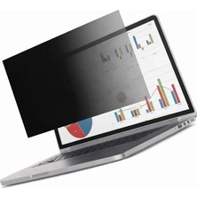 Coverzone 14.5 Inç Laptop ve Notebook ile Uyumlu Gizlilik Filtresi Privacy Screen Anti-Spy Film 30.7X20.1CM