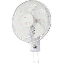 Raks Wf 16 Mx Duvar Vantilatörü 65 W Beyaz Renkli 5 Kollu Pervane ile Fonksiyonel Kullanım