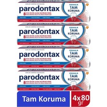Parodontax Ferahlık Tam Koruma Diş Macunu Koruyucu 4 x 80 gr Taze Aroma ile Etkili Temizlik